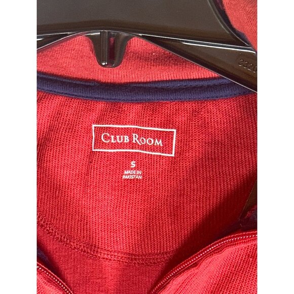 Club Room Mens Classic Fit French Rib Quarter-Zip Sweater, Red, Size S, NWT - Picture 3 of 5